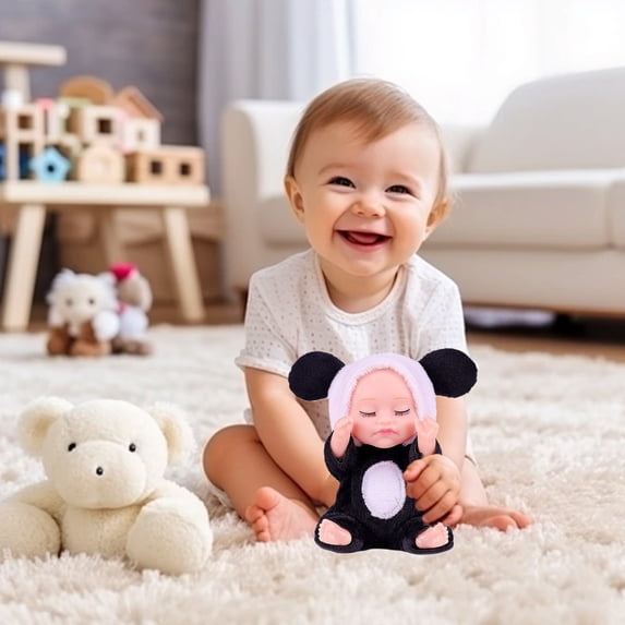 1 Pcs Adorable mini Baby Dolls with Cute Animal Outfits Perfect , Realistic mini Babies & Dolls for Endless Fun(C)