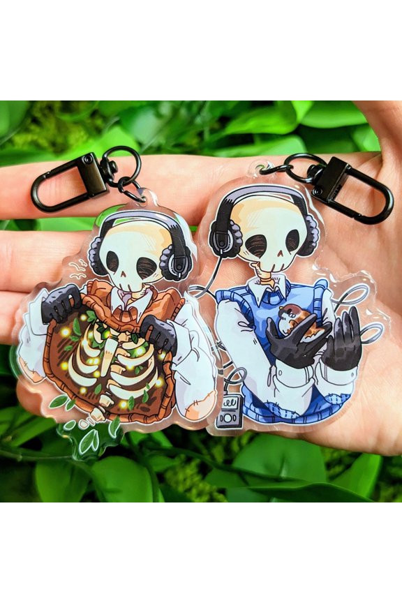 1 Pcs Aesthetic Chilling Skeleton Keychains! (1 keychain)/RANDOM 1 PACK