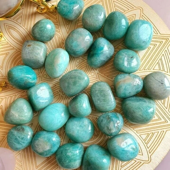 1 Pcs Amazonite Tumbled Pocket Stone Polished Tumble Palm Stone Crystal Decor