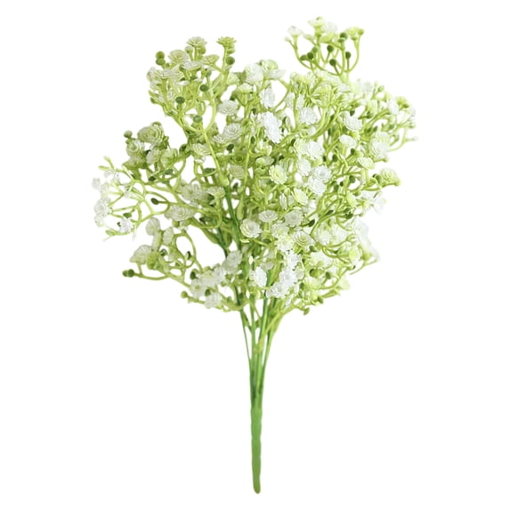 1 Pcs Artificial Baby'S Breath Flowers,Plastic Faux Gypsophila With Stems,13.77 Inch Artificial Baby'S Breath Flowers Bouquets,Realistic Artificial Flowers Bouquet For Wedding Party Home Decor,White