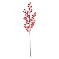 thumbnail image 1 of 1 Pcs Artificial Berry Stems,Christmas Berries Holly Berry Branches,23 Inch Fake Berries Picks,Faux Holly Berry Stems,for Christmas Tree Decorations Diy Crafts Xmas Ornaments Wedding Home Decor,Red, 1 of 2