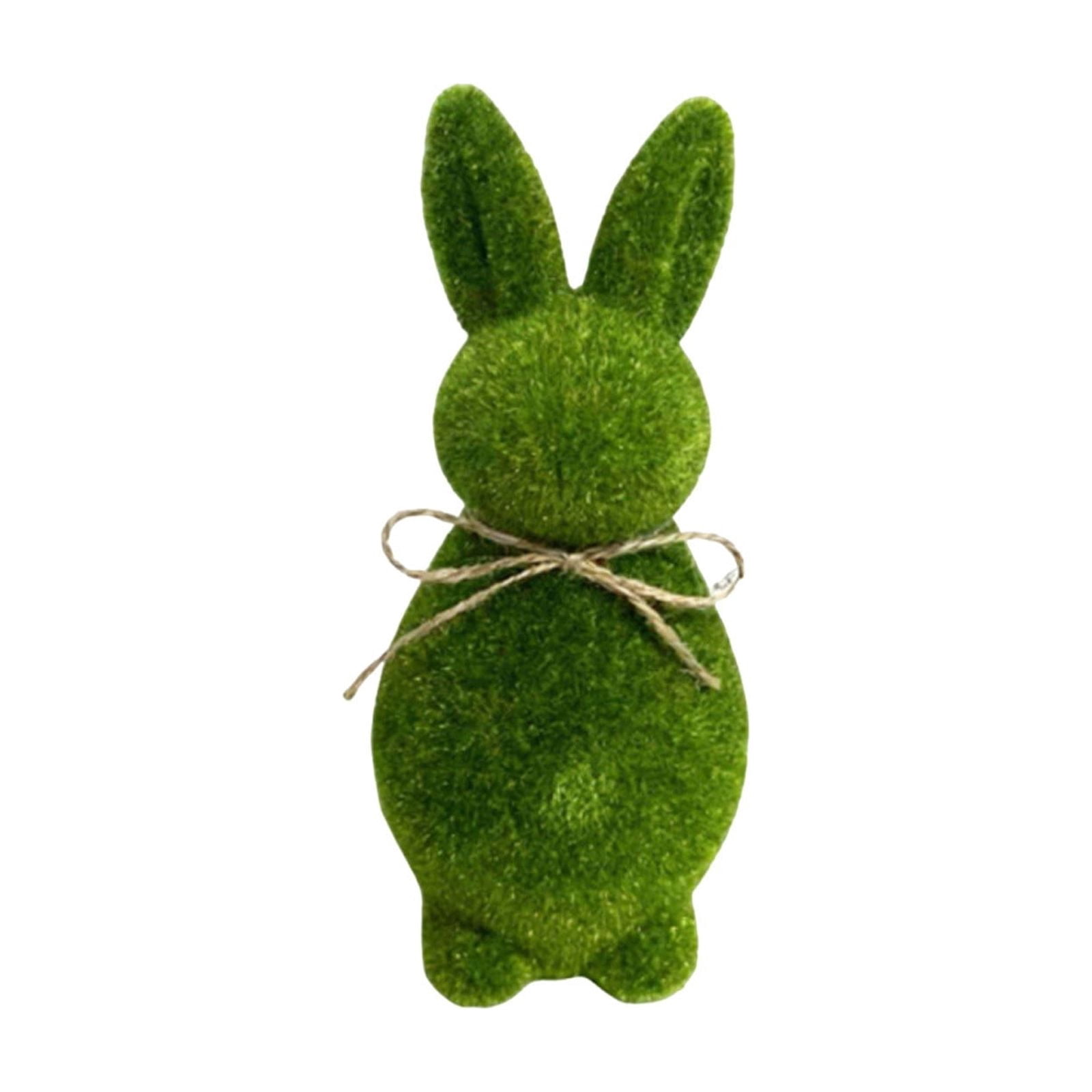 1 Pcs Artificial Bunny Decorative Figurines,Faux Flocked Plastic Easter ...