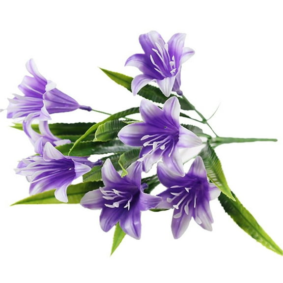 1 Pcs Artificial Cemetery Flowers for Grave, Flowers for Gravesites Artificial 12.99" Fake Lillies Mixed Dahlia Cemetery Decorations for Grave Graveyard Outdoors Vase Funeral Home Table, Purple