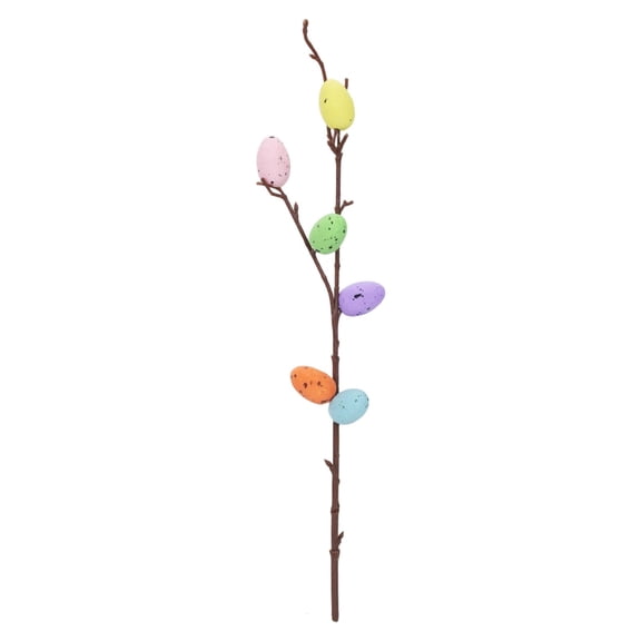1 Pcs Artificial Easter Egg Picks,Artificial Easter Egg Stems,Easter Colorful Egg Berries Decorations,Spring Flower Egg Twig Branches,For Home Party Vase Flower Arrangement Decor,(B,13.78 in)