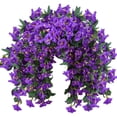thumbnail image 1 of 1 Pcs Artificial Fake Hanging Flowers Plant, Fake Flowers UV Resistant Look Real Silk Long Trailing Vines for Front Door Porch Planter Patio Garden Yard 20", 1 of 7