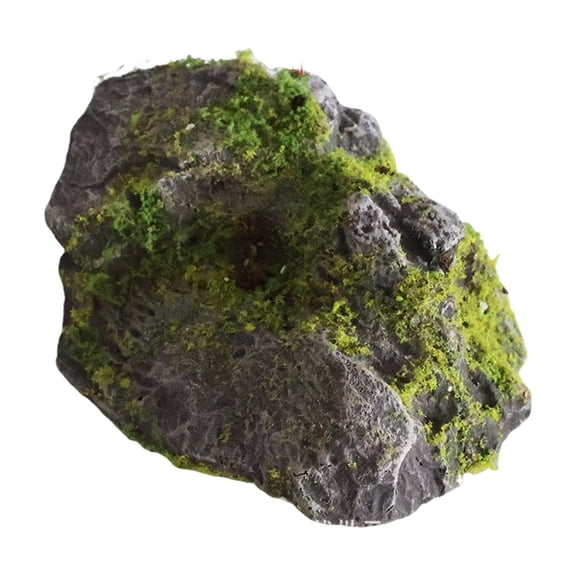 1 Pcs Artificial Stone Rock, Miniature Decorative Landscape Ornament for Garden Accessories, Aquarium Decor, Glass Dome Display, DIY Craft, Tabletop Decor, Green9