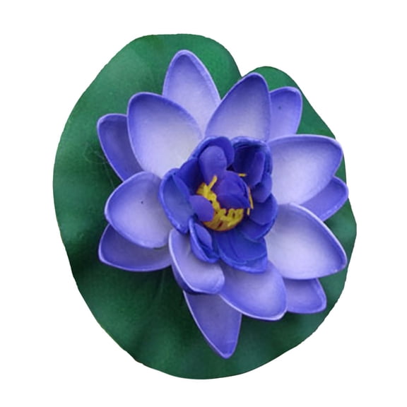 1 Pcs Artificial Floating Foam Lotus Flower with Water Lily Pad Ornaments,Perfect for Patio Koi Pond Pool Aquarium Home Garden Wedding Party Holiday Decoration Water Gardens and Ponds 4"