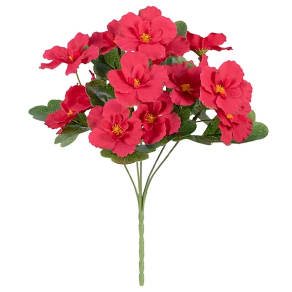 1 Pcs Artificial Flower, Spring Summer Decor Pink Artificial Tropical Flowers Realistic UV Resistant Silk Hibiscus Flowers for Outside Planter Front Door Porch Patio