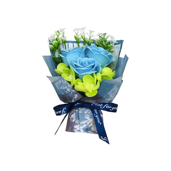 1 Pcs Artificial Flowers Bouquet,3 Heads Realistic Artificial Rose Flowers,Small Plastic Fake Roses Bouquet For Mothers, Mom, Wife, Anniversary Birthday Gifts For Women,Artificial Rose Bouquet,D