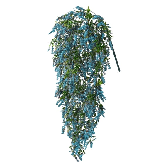 1 Pcs Artificial Hanging Plants Outdoor, 30 Inch UV Resistant Fake Vines with Flowers, Plastic Greenery for Porch, Patio, Garden Decor, Indoor Hanging Basket Filler