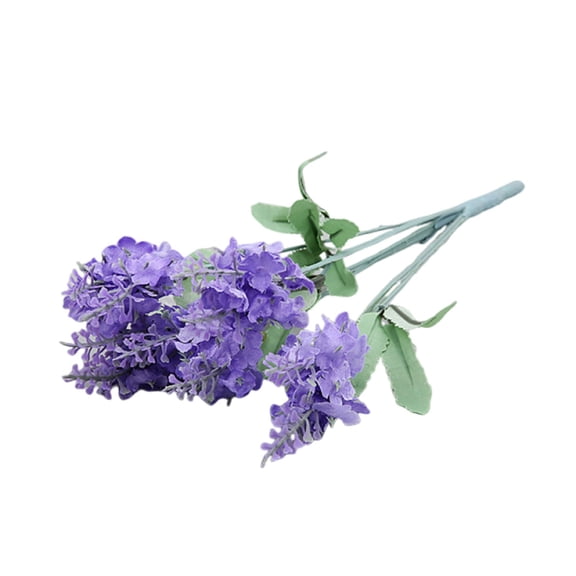 1 Pcs Artificial Lavender Flower, Artificial Lavender Silk Flower Bouquets Wedding Home Party Decor 13" 10 Heads