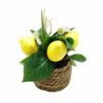 1 Pcs Artificial Lemon Tree Potted Plant, Fake Fruit Potted Plant 6inches Fake Lemons Tree with Small Pot Mini Fake Plant for Indoor Outdoor Home Bathroom Decor