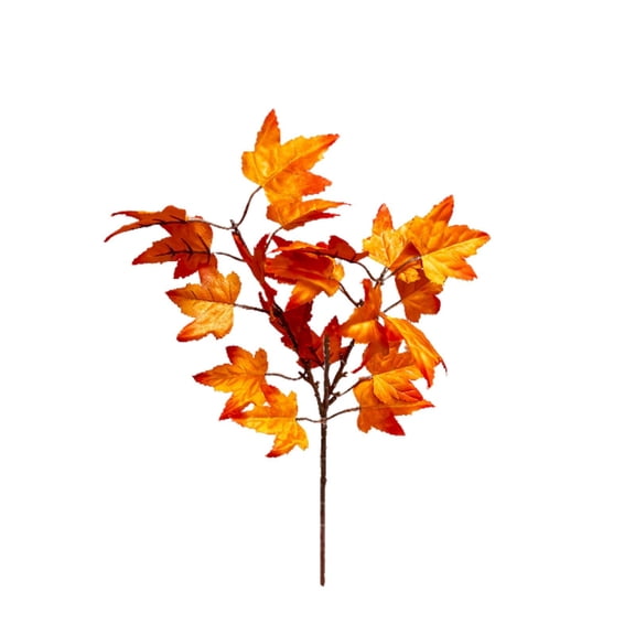 1 Pcs Artificial Maple Leaves Branches, Fake Fall Stems, Fall Maple Shrubs Faux Autumn Plants for Thanksgiving Table Centerpieces Decoration