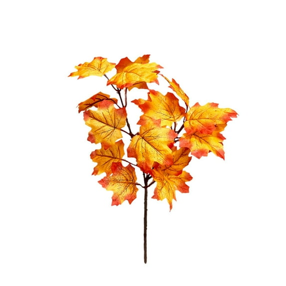 1 Pcs Artificial Maple Leaves Branches, Artificial Autumn Maple Leaf Plant Stem and Leaf, Fall Decor Picks and Sprays for Home Vase Table Kitchen Autumn Decor