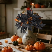 1 Pcs Artificial Maple Leaves Stems with Berries,Autumn Fake Branches,Faux Fall Foliage Leaves,Fall Leaves Stems,Fall Leaf Picks,Artificial Fall Leaves for Table Centerpieces Thanksgiving Decoration