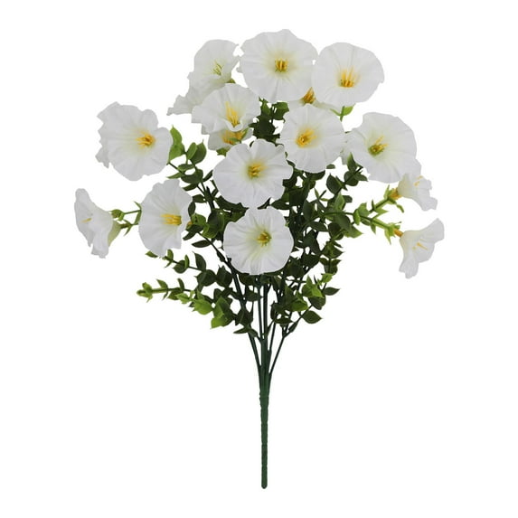1 Pcs Artificial Morning Glory, Fake Artificial Greenery UV Resistant No Fade Faux Plastic Flower, Realistic Artificial Flowers for Outside Planter Front Door Porch Patio