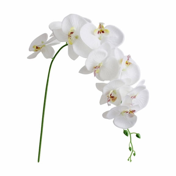 1 Pcs Artificial Orchid Stems, Artificial Phalaenopsis Flowers Branches, Real Touch Orchids Flowers Artificial Orchid Stems Real Touch Phalaenopsis Branches for Home Office Wedding Decoration