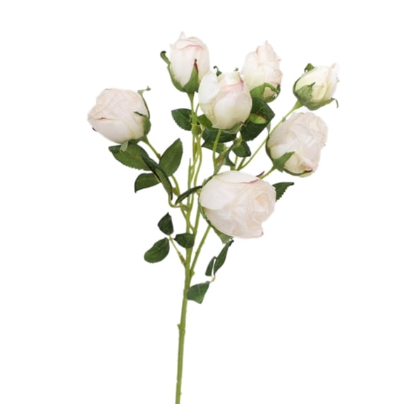 1 Pcs Artificial Rose Silk Flower, Artificial Rose Bud Silk Flower, 19" Long Artificial Flower Bush for Wedding Decor Home Decoration Faux Roses Decor- Fake Pink Rose with Stem