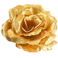 thumbnail image 1 of 1 Pcs Artificial Roses Flowers Head,2.76 Inch Artificial Roses Flowers,Fake Silk Roses Flowers,Stemless Silk Flower Heads For Wedding Bouquet,Party Home Decor,Diy Centerpieces Tables Decoration,Gold, 1 of 8