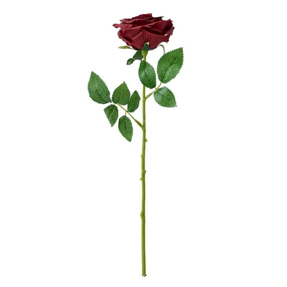 1 Pcs Artificial Silk Rose Bud, Open Rose Stem for Weddings and Home Decor 20"