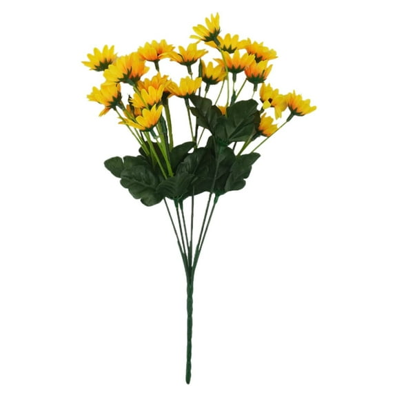 1 Pcs Artificial Sunflower Bouquet, Yellow Sunflowers Artificial Flowers Mini Fake Sunflowers Bouquet with Stems for Home Decoration Party DIY Wedding Bouquets Baby Shower Outdoor Indoor Decoration