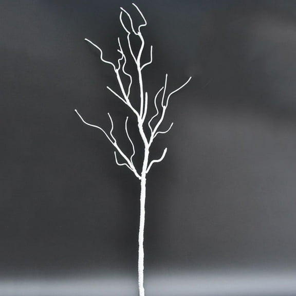 1 Pcs Artificial Tree Branch Wood White Small Tree Dried Branches Home Hotel Venue Decoration for Wedding Party Artificial Plants