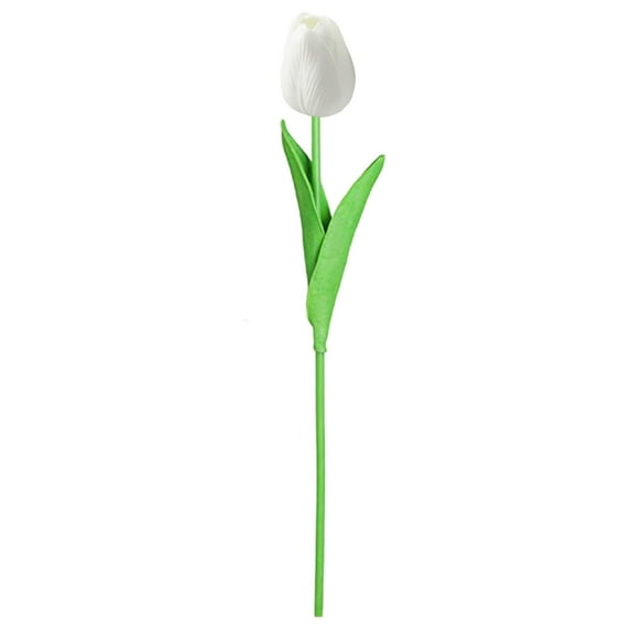 1 Pcs Artificial Tulip Flower, Real Touch Fake PU Tulips Bouquet Faux Spring Flowers for Floral Arrangements Table Centerpiece Kitchen Home Mothers Day Easter Decorations