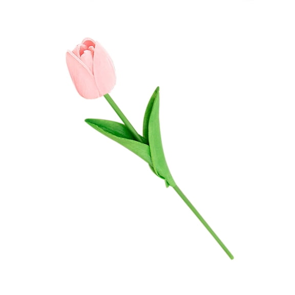 1 Pcs Artificial Tulips,Fake Tulips Artificial Tulip Flowers,Artificial Silk Flower,13.4 Inch Realistic Artificial Flowers Stem For Spring Easter Home Kitchen Wedding Mother'S Gift Day Decor,Pink
