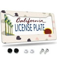 thumbnail image 1 of 1 Pcs Assorted Dog Faces License Plate Frame, License Plate Cover for Car Decorative Parts, Aluminum License Plate Bracket Holder Rust-Proof for US Standard Car, 1 of 8