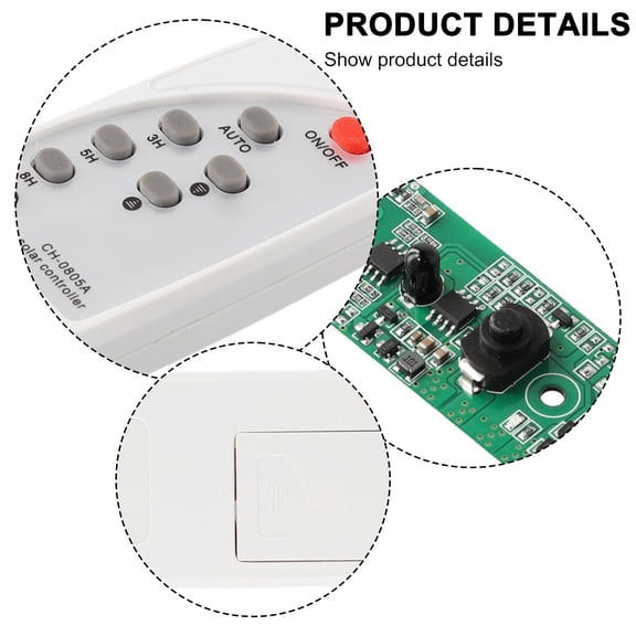 1 Pcs Automatic Wireless Remote Control 3.2V 3.7V Solar Lamp Solar LED Lights Circuit Boards Practical Panel Remote Control