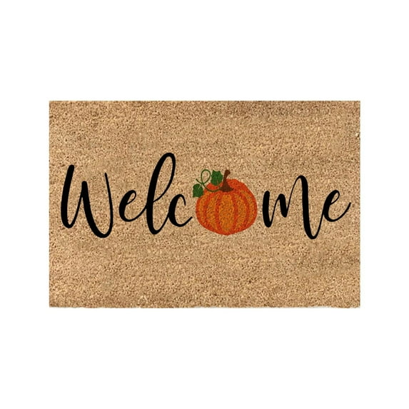 1 Pcs Autumn Welcome Door Mat Pumpkin Floor Mat Fall Seasonal Thanksgiving Halloween Indoor Outdoor Entrance Mat Fall Decor Mat Halloween Floor Mat Carpet Home Decor