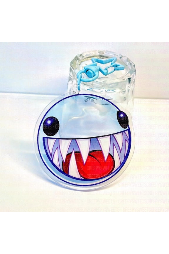 1 Pcs BUBBLE - Digital Circus Animation Keychain: 2.5 Double-Sided TRANSPARENT Acrylic Charm with Star Clasp