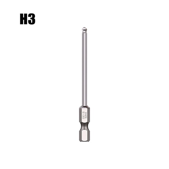 1 Pcs Ball End Hex Screwdriver Bit Metric Hex Bit 75mm Long Magnetic Driver Bit