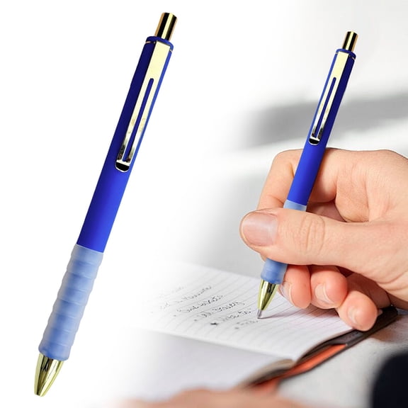 1 Pcs Ballpoint Pens ,Smooth Writing Pens 1.0mm Black Ink Ballpoint Pens with Super Soft Grip Long Lasting Retractable Pen for Office & Home Supplies,Makeup Organizers(Dark Blue)