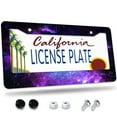 thumbnail image 1 of 1 Pcs Barber Tools License Plate Frame, License Plate Cover for Car Decorative Parts, Aluminum License Plate Bracket Holder Rust-Proof for US Standard Car, 1 of 8
