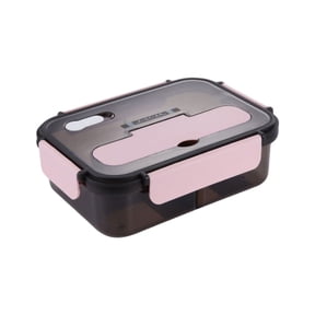 1 Pcs Bento Box,Lunch Box,3-Compartment Lunch Containers,Stackable Lunch Box,Reusable Plastic Bento Lunch Container,Meal Prep Lunch Box,Plastic Food Storage Containers, Food Snack Storage,(B)