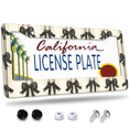 thumbnail image 1 of 1 Pcs Black Bows License Plate Frame, License Plate Cover for Car Decorative Parts, Aluminum License Plate Bracket Holder Rust-Proof Weather-Proof for US Standard Car, 1 of 9