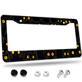thumbnail image 1 of 1 Pcs Black Cats License Plate Frame, License Plate Cover for Car Decorative Parts, Aluminum License Plate Bracket Holder Rust-Proof Weather-Proof for US Standard Car, 1 of 9