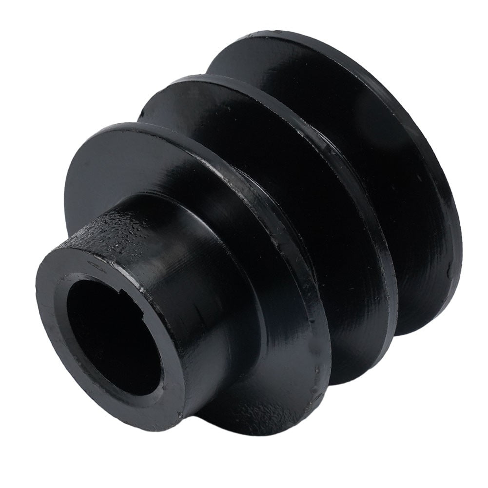 1 Pcs Black Convex Head Double V Belt Pulley Fits 20mm Bore Groove