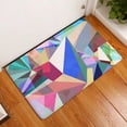 thumbnail image 1 of 1 Pcs Blue Green Geometric Doormat Welcome Door Mat Flower Pattern Doormat Colorful Rug Carpet Home Decor, 1 of 6