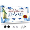 thumbnail image 1 of 1 Pcs Blue License Plate Frame, License Plate Cover for Car Decorative Parts, Aluminum License Plate Bracket Holder Rust-Proof Weather-Proof for US Standard Car, 1 of 9
