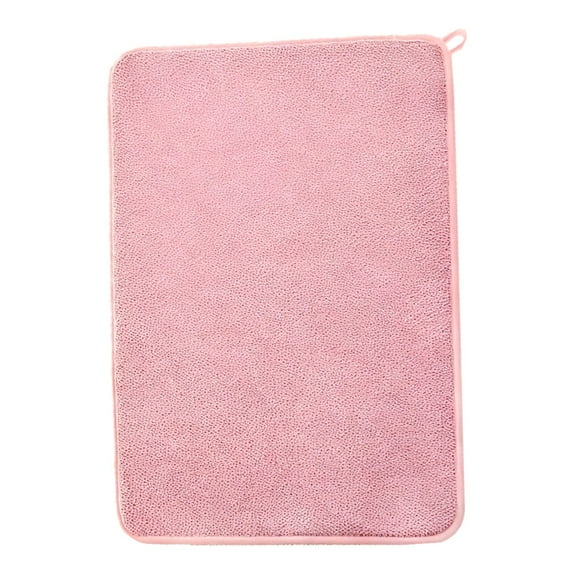 1 Pcs Blue Microfiber Dish Drying Mat 17.7x23.6 Inch, Super Absorbent Quick Dry Kitchen Sink Mat for Dishes Utensils, Non-Slip Countertop Protector for Kitchen Counter Sink, Kitchen Mats