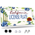 thumbnail image 1 of 1 Pcs Blueberries License Plate Frame, License Plate Cover for Car Decorative Parts, Aluminum License Plate Bracket Holder Rust-Proof Weather-Proof for US Standard Car, 1 of 9