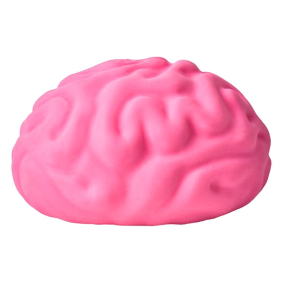 1 Pcs Brain Stress Balls,Slow Rising Squishing Brain,Small Brain Shaped Stress Ball,Realistic Brain Squeeze Balls,Stress Relief Toys For Anxiety Relaxation,Slow Rise Sensory Balls,(Pink,5.12x2.76 in)
