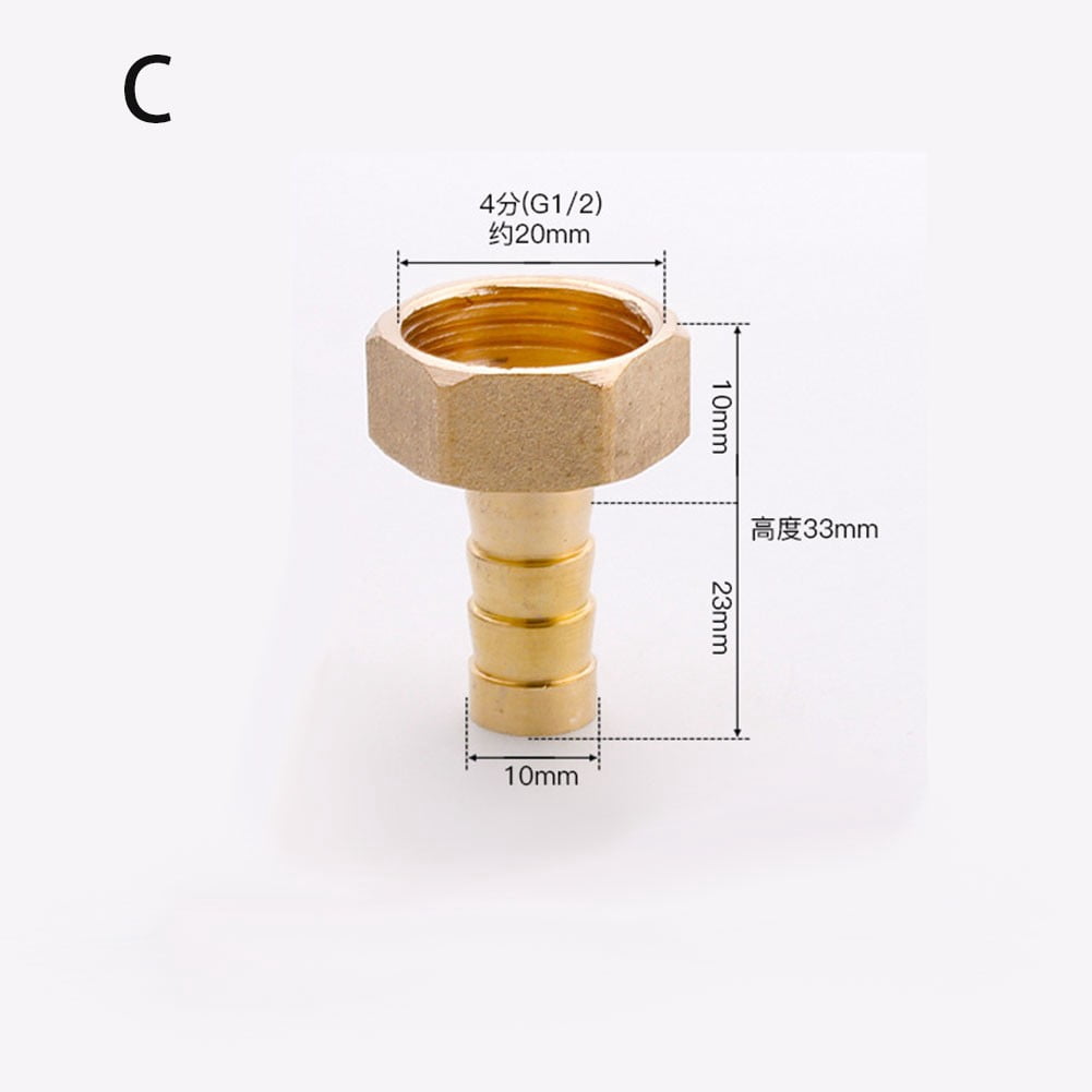 1 Pcs Brass Pipe Fitting 6mm-16mm Hose Barb Tail G1/2 Internal Thread ...