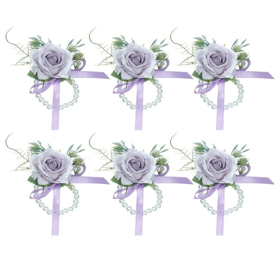 1 Pcs Bridal Bridesmaid Party Forest Light Color Corsage Wrist Flower Ornament, Wedding Artificial Flowers Accessories Corsage Wrist Flower For Wedding And Party