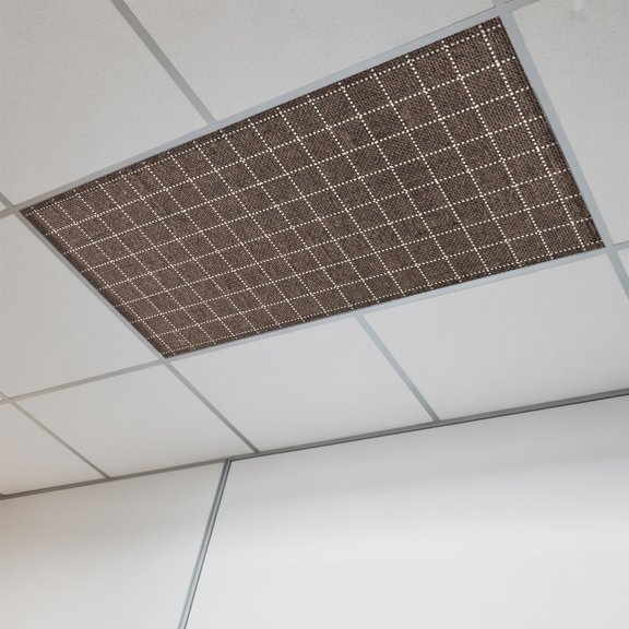 1 Pcs Brown Mesh Fluorescent Light Covers Industria Coffee Grid Steel Brown Square Plaid Magnetic Light Covers for Ceiling Lights 4 x 2 ft Drop Ceiling Lights Cover Shade for Office, Home, Hospital