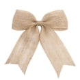 thumbnail image 1 of 1 Pcs Burlap Lace Bows,Rustic Burlap Bows for Christmas Tree Decorations,5.51X6.69 inch Christmas Bows Knot Handmade Bows,for Farmhouse Wreaths,Christmas Trees,Fall Crafts and Gift Wrapping,B, 1 of 5