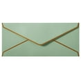 thumbnail image 1 of 1 Pcs Business Envelopes,Business Mailing Pretty Envelopes with Gold Border and Stickers, Standard Letter Size Envelopes for Wedding Office Check Invoices Greeting Cards Party Favor(Green2), 1 of 7