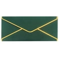 thumbnail image 1 of 1 Pcs Business Envelopes,Business Mailing Pretty Envelopes with Gold Border and Stickers, Standard Letter Size Envelopes for Wedding Office Check Invoices Greeting Cards Party Favor(Green1), 1 of 7